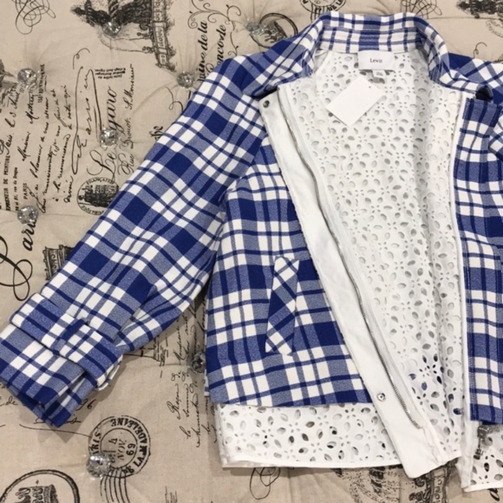 Lewit Eyelet Inset Check Jacket - Picture 7 of 10